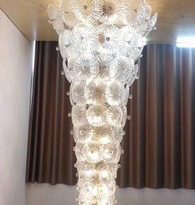 flower glass ring chandelier